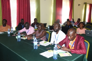 Journalists during the training