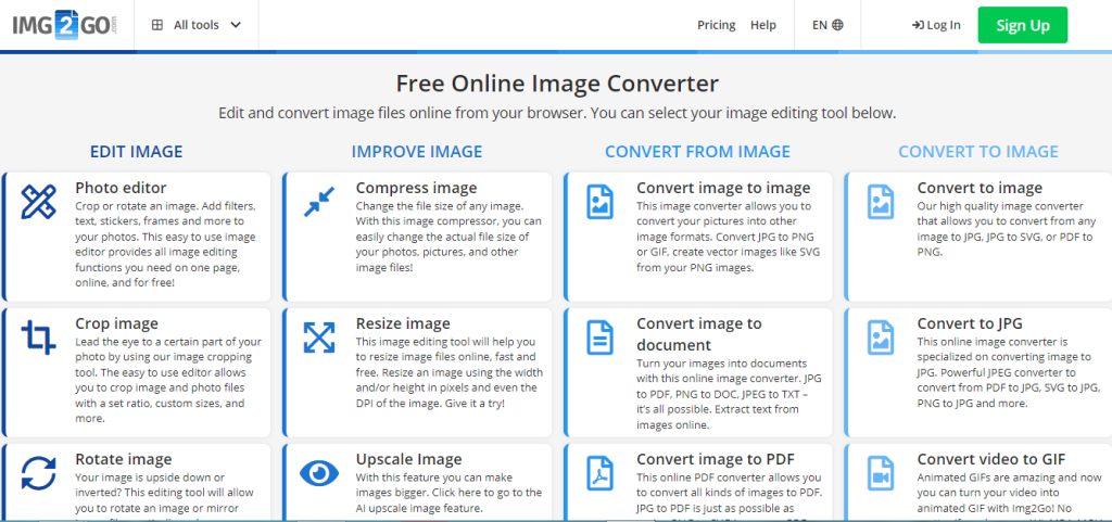 Img2go image converter