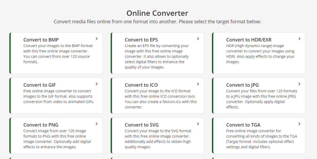 Free online image conversion tools and websites 4