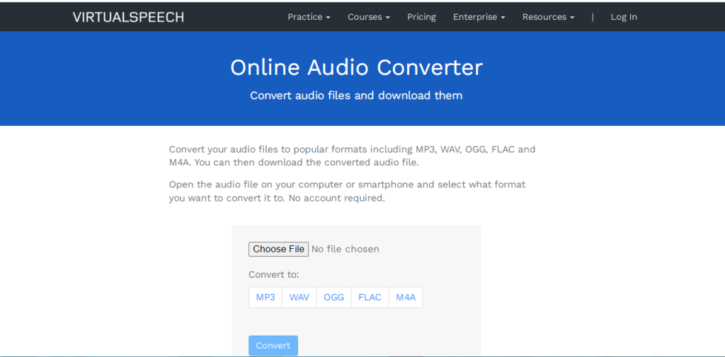 Virtual speech audio converter
