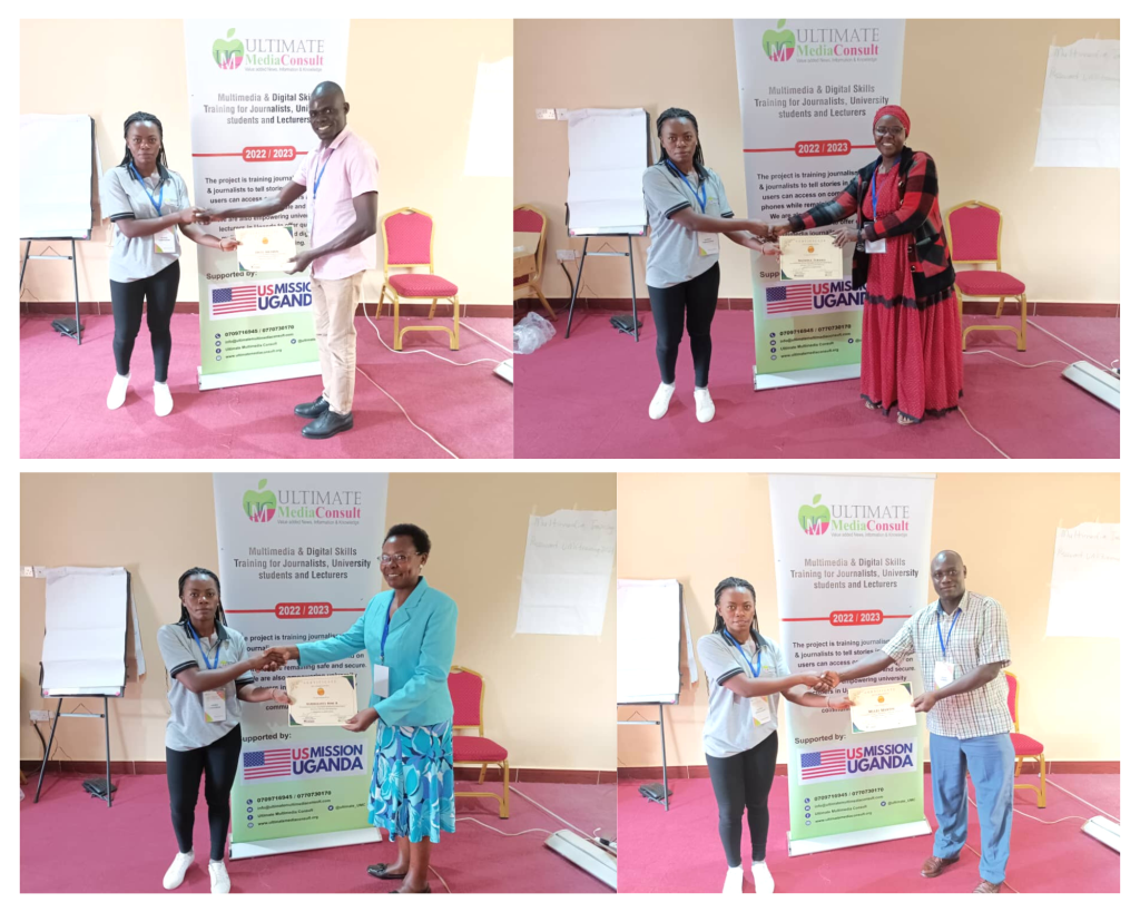 Certificates for Journalism lecturers after Multimedia Journalism and Digital Skills training