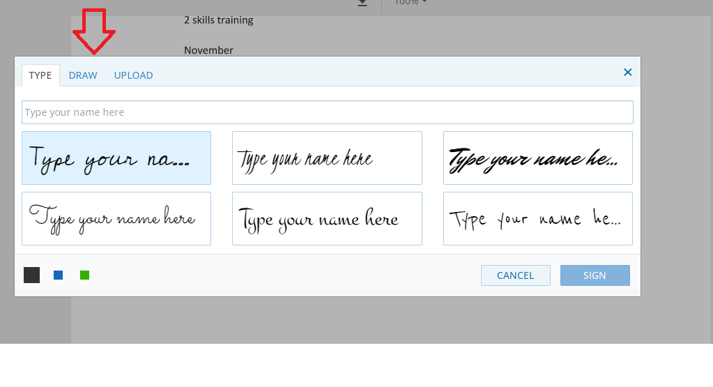 Type, draw or upload your signature