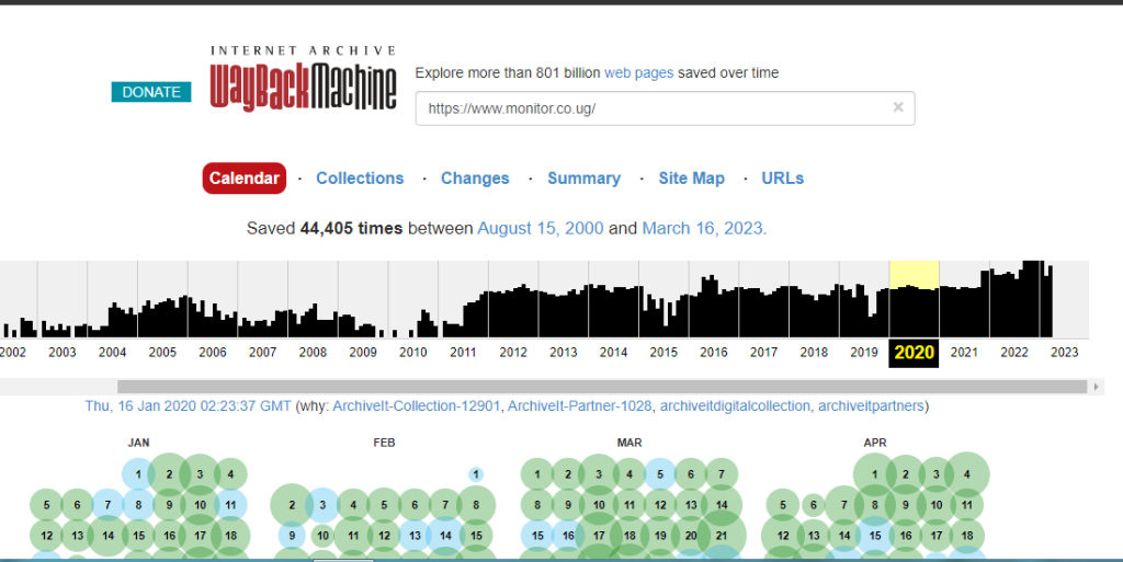 Access old web pages (archives)